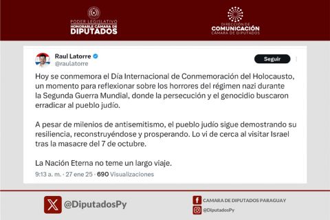 Conmemoran el “Día internacional en memoria de las víctimas del Holocausto”